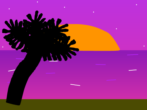 Sunset Beach Scene - animation
