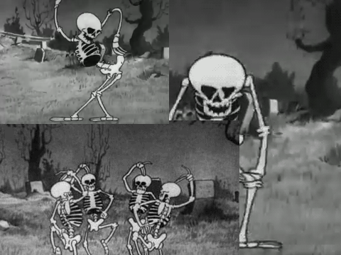 happy skeleton .gif month