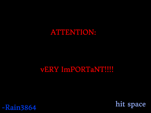 ATTENTION: IMPORTANT!!!