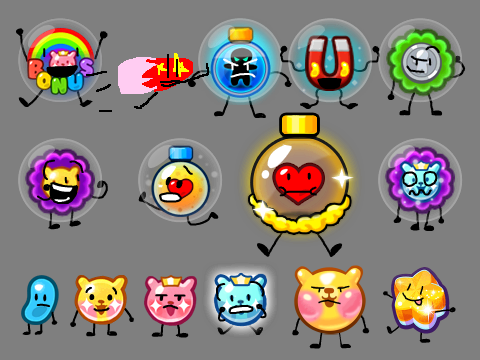 Cookie Run jellies and items as objects remix