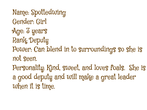 Spottedwing, Wingherd