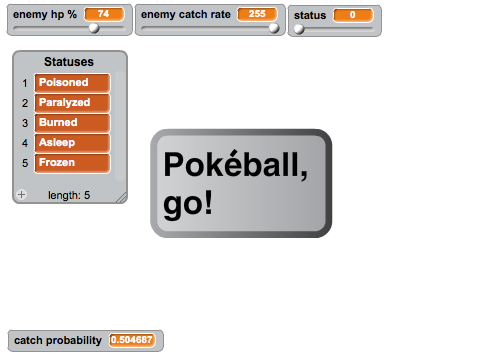 Pokémon catch calculator