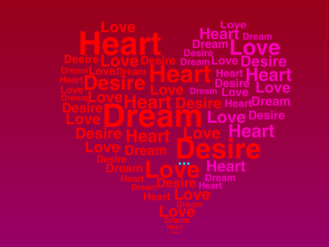 Heart Word Art  
