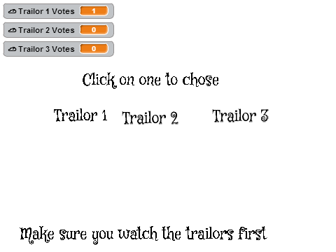 Wariors: The Movies: Trailor Voting