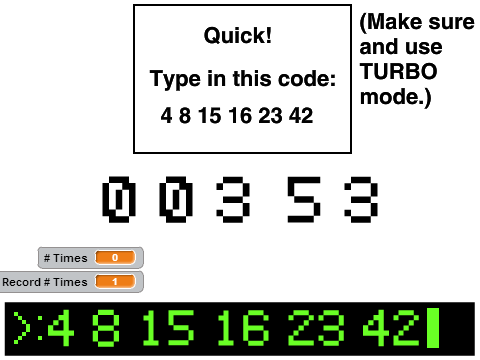 108 -- Countdown Timer (From TV Show "Lost")