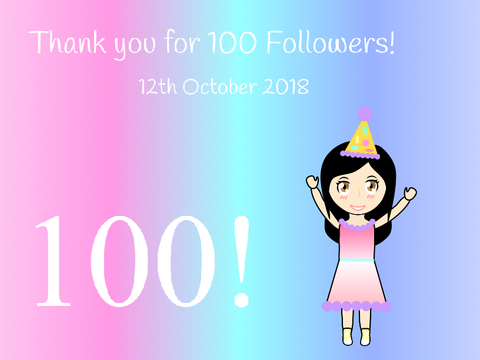Thank You for 100 Followers!!!