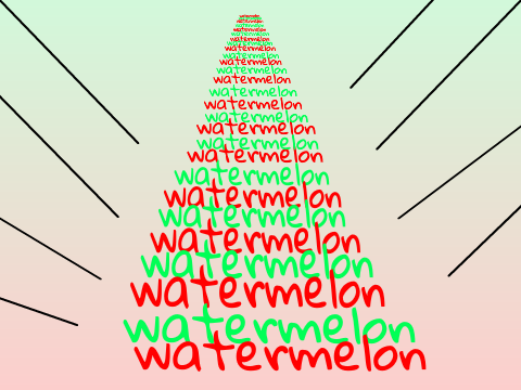 ~Watermelon Word Art~