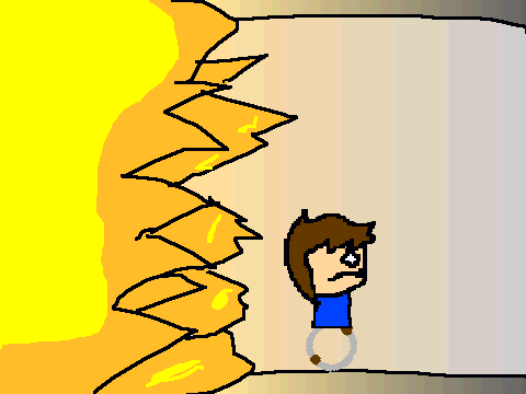 Add yourself running from the fire!