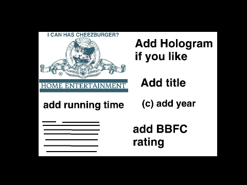 Make your own ICHC Home Entertainment UK Sticker Label