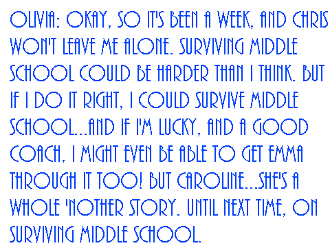 Lines for caleighc Surviving Middle School Ep. 1