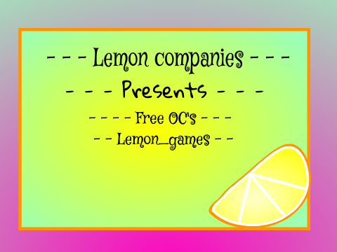 Lemon_games free OC's
