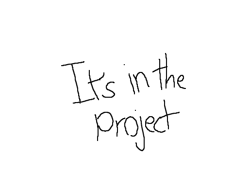 It's in the project