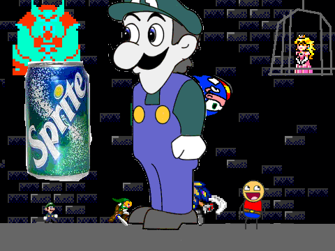 add yourself fighting weegee for princess peach [added sprite can]