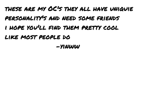 my oc's