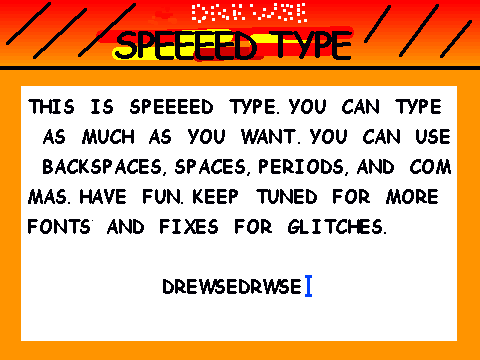 SPEEEED TYPE