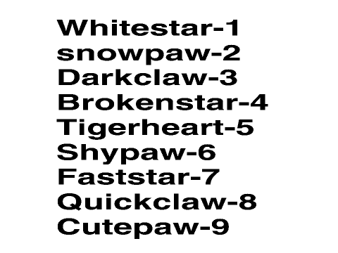 Warrior Cat Additions 1 - we will need u for a long time