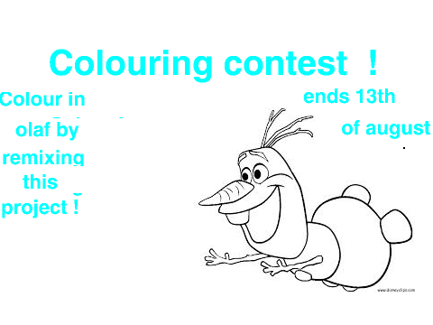 olaf colouring contest!!!!!!!!!!!!!!!!!!!!!!!!! remix