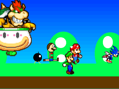 Add yourself running from Bowser