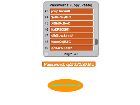 Random Password Generator