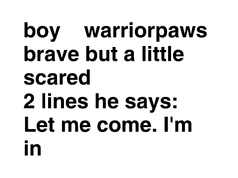 Warrior cat auditions 2