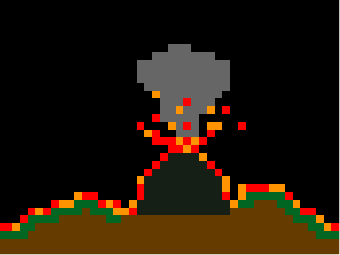 pixel volcano picture