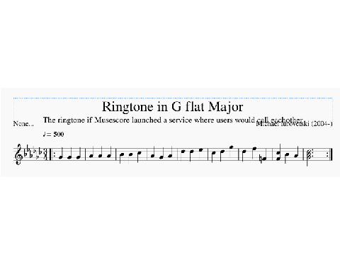 I created this ringtone in the key of Gb