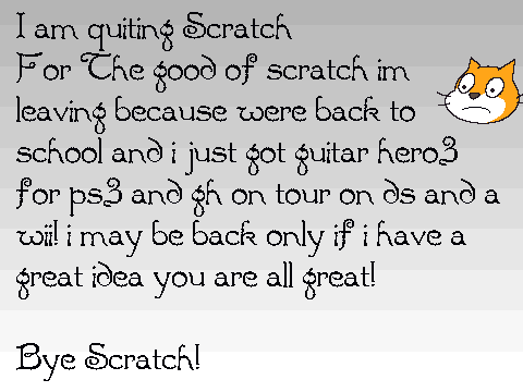 Quiting Scratch!