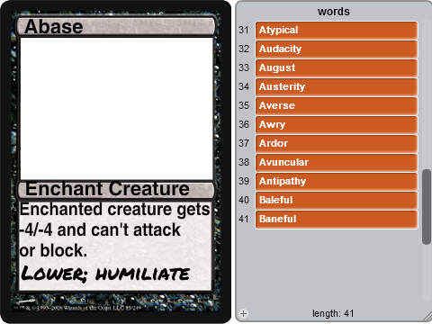 magic vocabulary