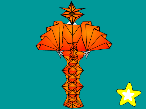 Origami phoenix 2.0 designed by me