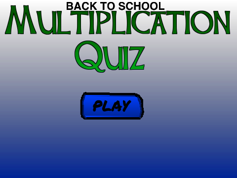 Back to School Multiplication Quiz