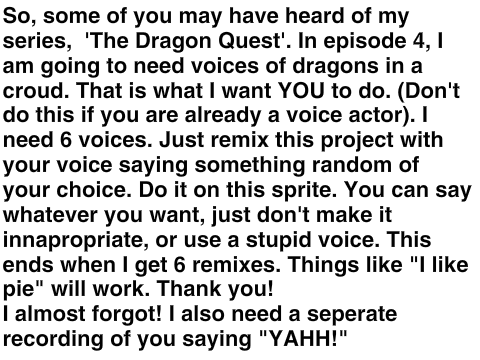 I need random voices! Ebeb123