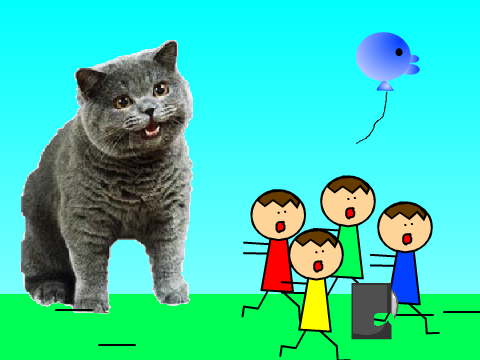 Add yourself running from the NEDM cat! remix
