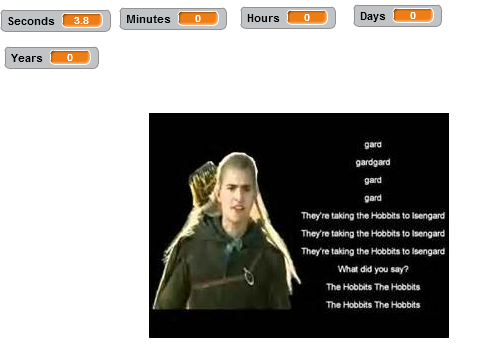 They're Taking the Hobbits to Isengard nonstop with timer