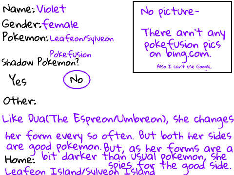 The Broken Peace Biosheet: Violet