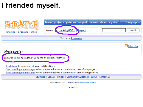 I friended myself 3 times.