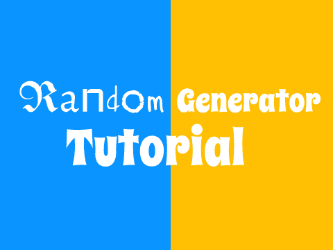 Random Generator tutorial