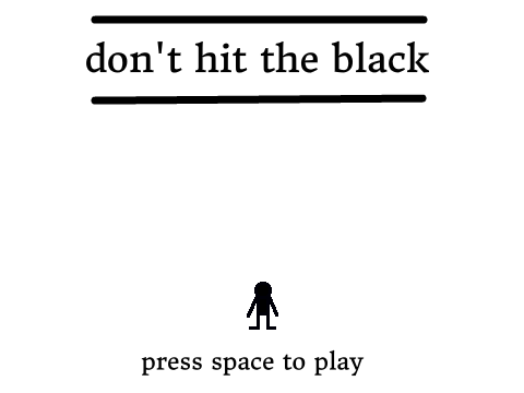 don't hit the black