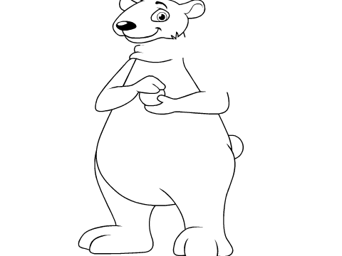 polar bear colouring competion