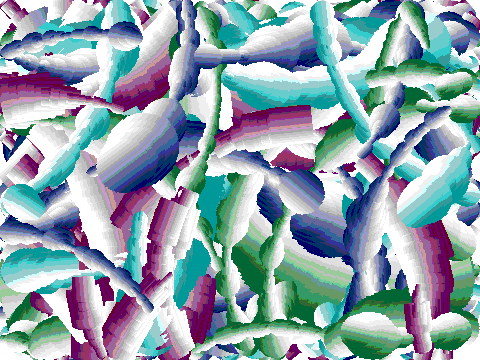 3-D screensaver (circles and squares)