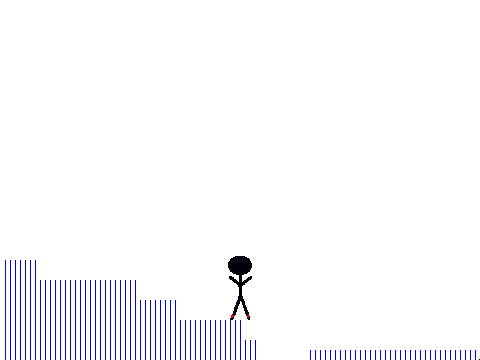 1 sprite, Random, Infinite Scrolling
