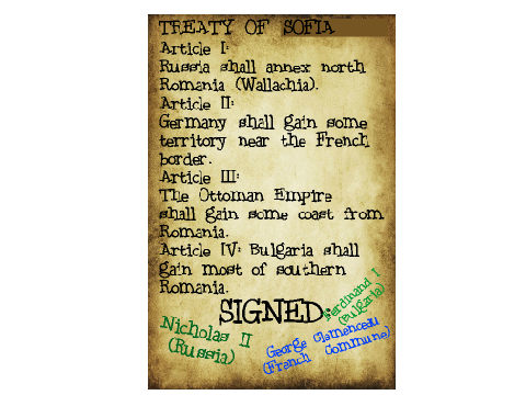 WW1 rp - Treaty of Sofia
