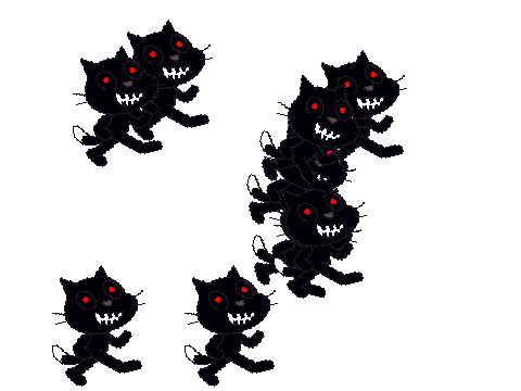 swarming kitties