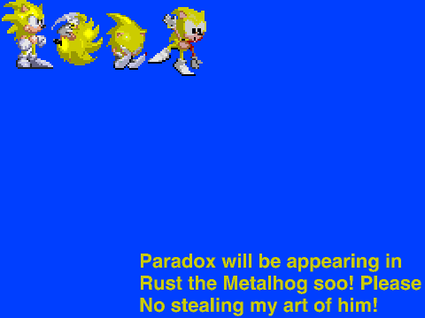Paradox the hegehog sprites! (My custom char) more soon...