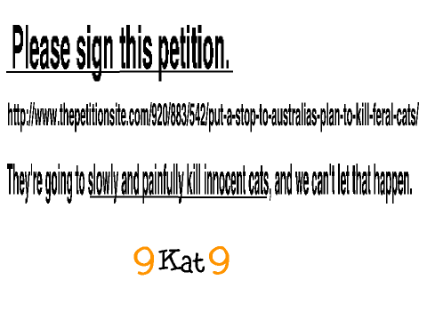 Sign This Petition If You Care About Cats!!!