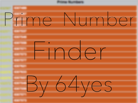 Prime Number finder