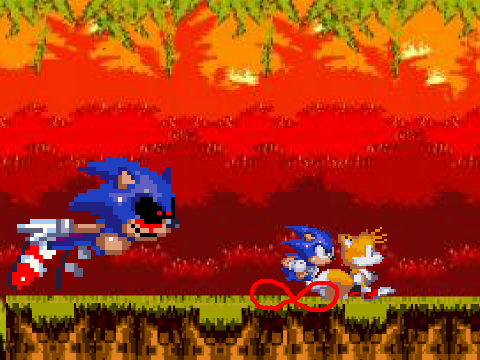 running from sonic exe. remix