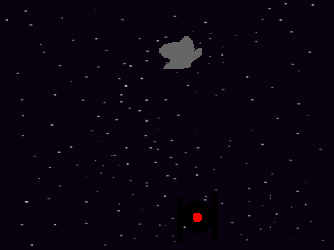 TIE fighter asteroid blast