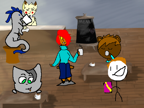 Add Yourself in a Cafe! (i added  mahself)