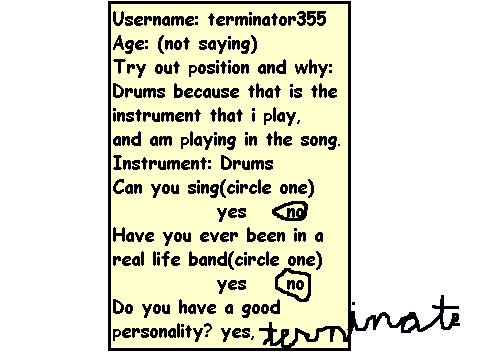 the scratch band (audition)