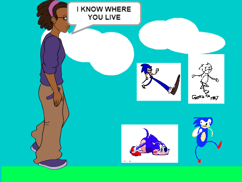 Add yourself as sonic running like an idiot form avery